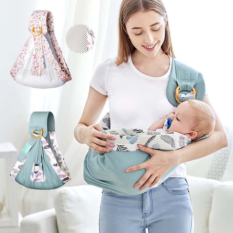 born Sling Baby Carrier Dual Use Adjustable Mesh Fabric Ergonomic Nursing Cover For 0-36M Kangaroo Infant Wrap