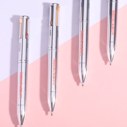 Popular Rotating Round Bead Eyebrow Pencil Four In One