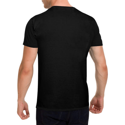 Men's Gildan T-shirt 100% Cotton (USA Size) (Model T02) Large Size Black Men, Music, Sophistication, Style, Youth, (Designed by Dunbi)