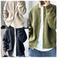 Wool Cardigan Men's Spring And Autumn Hong Kong Style Sweater Round Neck Jacket Simple Loose Thick Sweater Coat