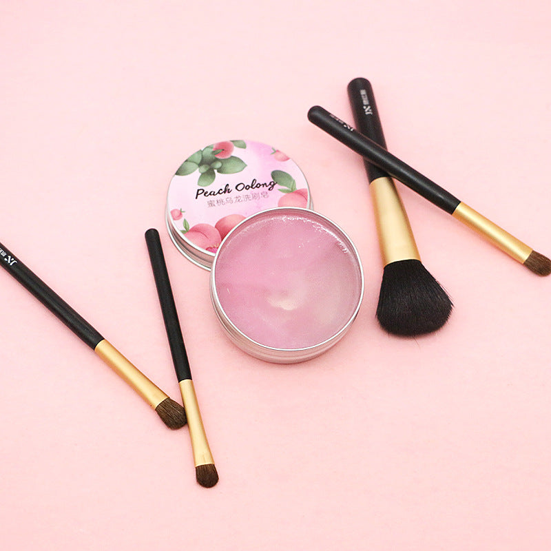 Beauty Egg Eyeshadow Brush Powder Puff Cleansing Soap Peach Oolong Makeup Remover