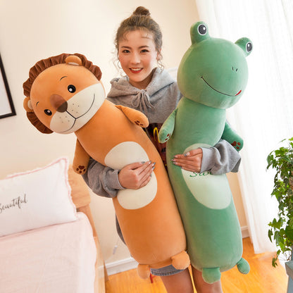 Long cylindrical pillow plush toy