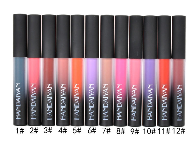 Charm matte velvet matte lip gloss lip glaze matte non-stick matte long-lasting liquid lipstick can be authorized