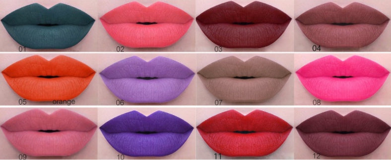 Charm matte velvet matte lip gloss lip glaze matte non-stick matte long-lasting liquid lipstick can be authorized