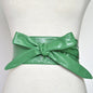 Ladies Wide Belt PU Bow Banding European And American