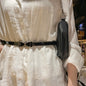 Thin Belt Decorated Dress With Skirt Sweater Big And SimpleAnd Versatile Fashion Korean Belt Female Korean Gown