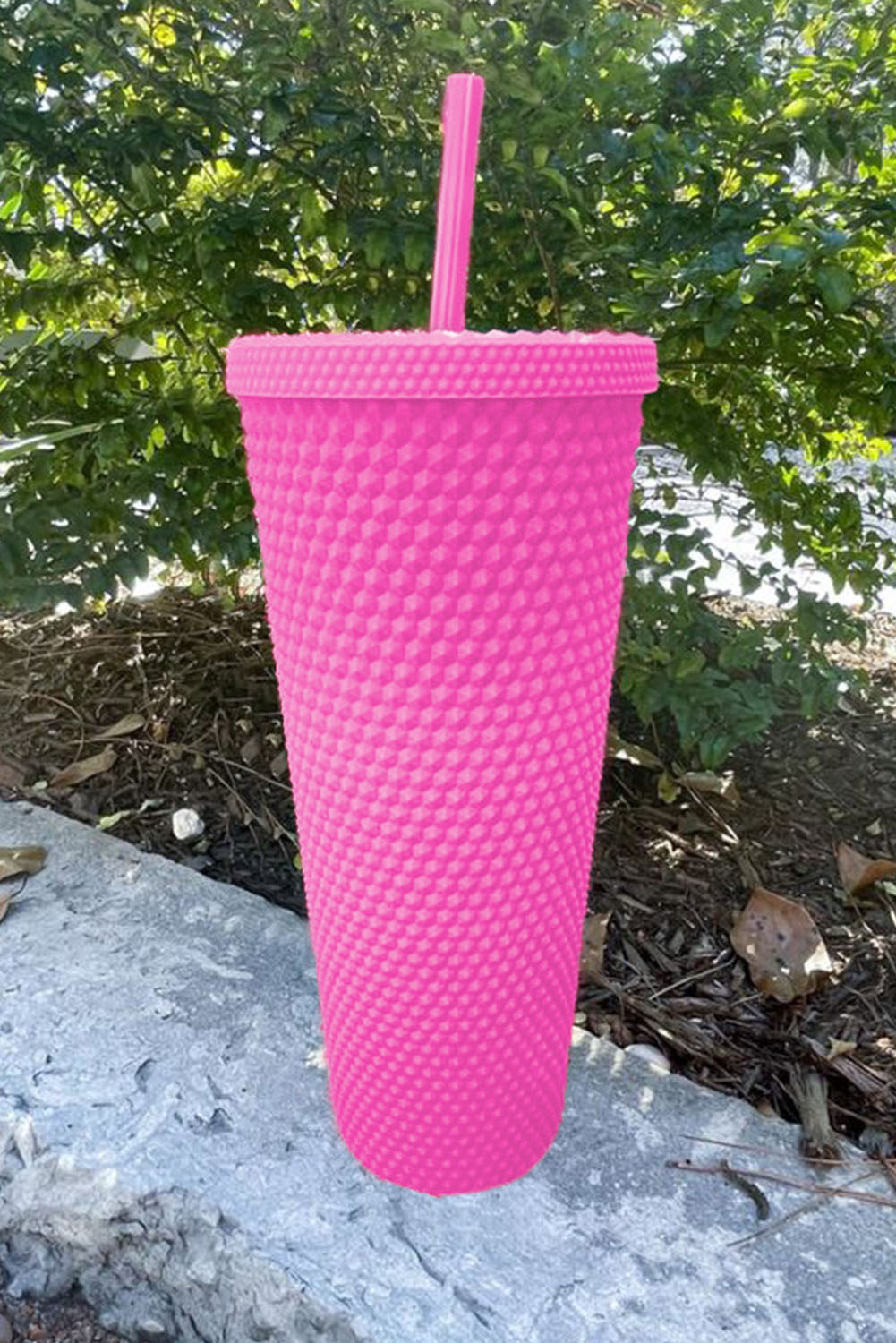 Red Reusable Matte Plastic Tumbler Cup