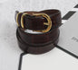 Self made CP hardcover European and American Vintage Gold ins niche lock alligator belt cow leather belt