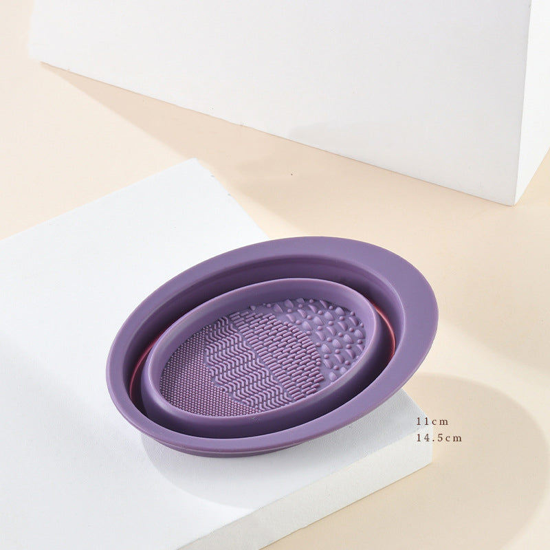 Scrubbing Plate Makeup Brush Cleaning Pad Makeup Brush Cleaning Bowl