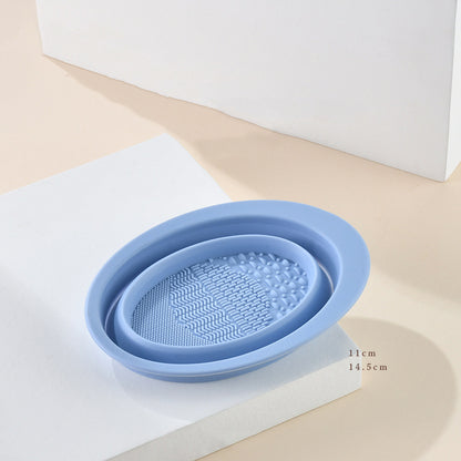 Scrubbing Plate Makeup Brush Cleaning Pad Makeup Brush Cleaning Bowl