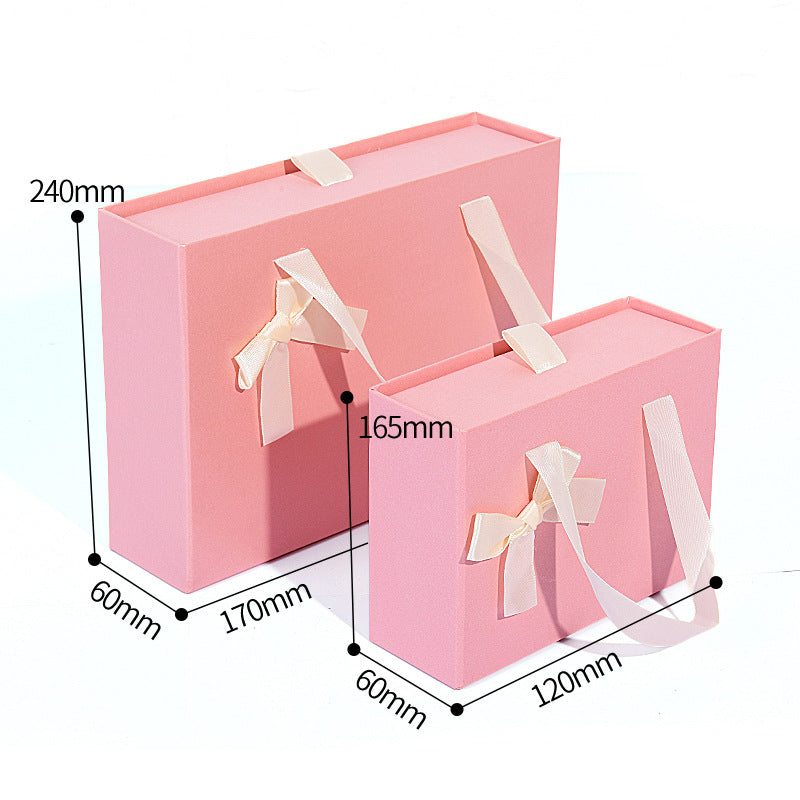 Gift Box Knot Wedding Box With Hand Gift Portable Drawer Gift Box Custom Gift Box