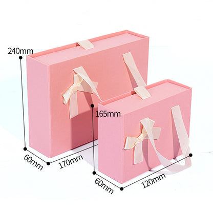 Gift Box Knot Wedding Box With Hand Gift Portable Drawer Gift Box Custom Gift Box