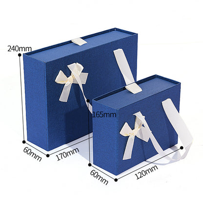 Gift Box Knot Wedding Box With Hand Gift Portable Drawer Gift Box Custom Gift Box