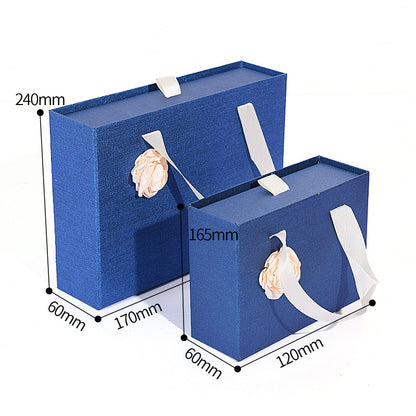 Gift Box Knot Wedding Box With Hand Gift Portable Drawer Gift Box Custom Gift Box