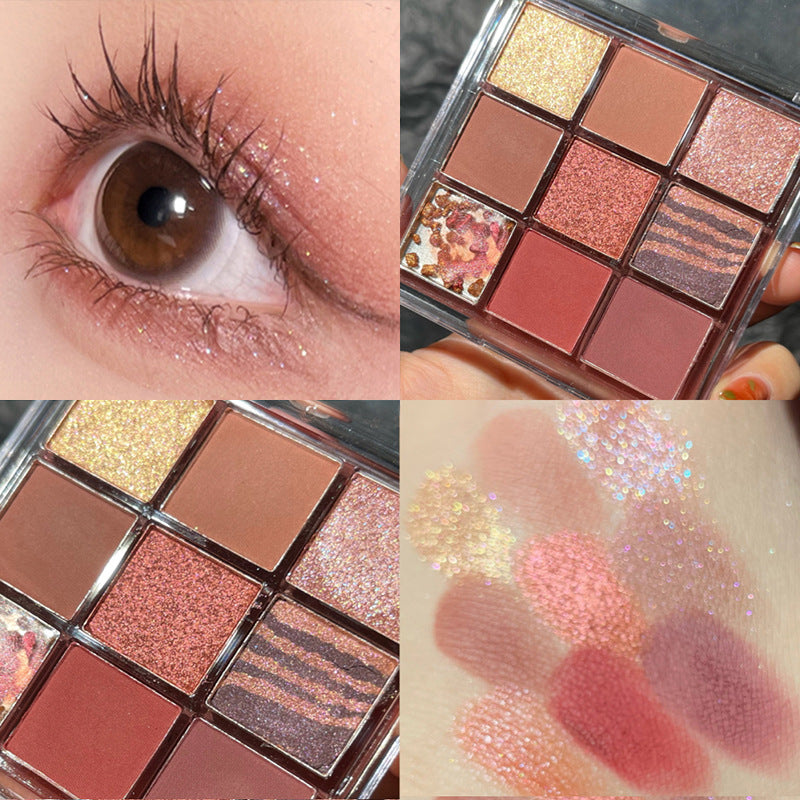 Taro Mud Transparent Matte Warm Color Net Red Nine Square Grid Eyeshadow