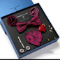 New Men's Gift Box Tie Fashion Business Striped Necktie Square Scarf Combination Set Gift Box Gift