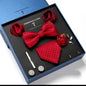 New Men's Gift Box Tie Fashion Business Striped Necktie Square Scarf Combination Set Gift Box Gift