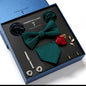 New Men's Gift Box Tie Fashion Business Striped Necktie Square Scarf Combination Set Gift Box Gift