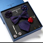 New Men's Gift Box Tie Fashion Business Striped Necktie Square Scarf Combination Set Gift Box Gift