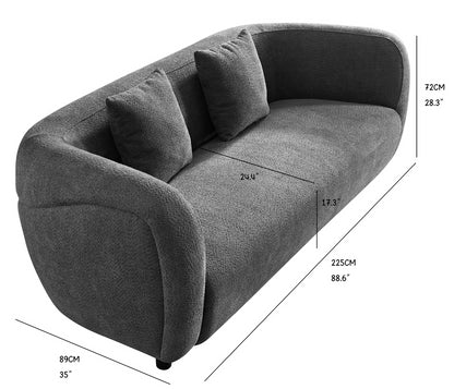 WKS6 white color plush sofa, 88.89* 35.04* 28.74