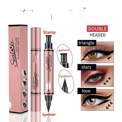 Double-headed Seal Waterproof And Oil-proof Not Easy To Smudge Non-fading Liquid Eyeliner