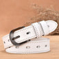 Vintage Hollow Pin Buckle Ladies Belt With Body Punching