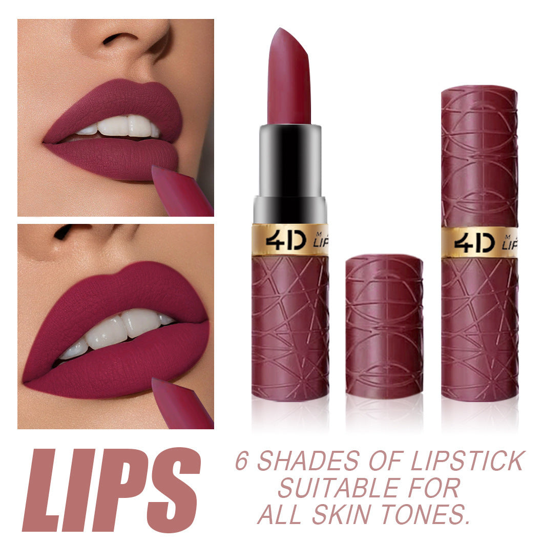 6 PCs Lipstick Kit Matte European And American Valentine's Day