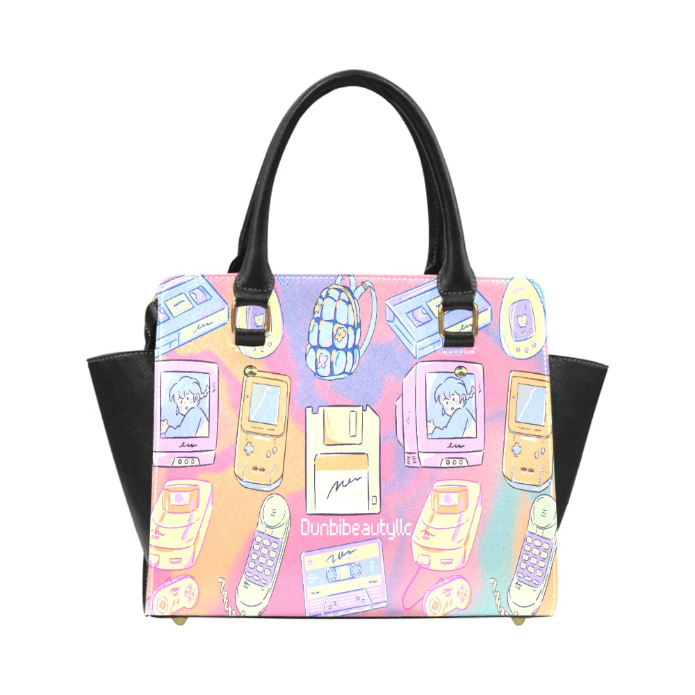 Classic Shoulder Handbag Kawaii, Retro, Anime, 90's Themed, Sherbet Colors, Pastel (Designed by Dunbi)