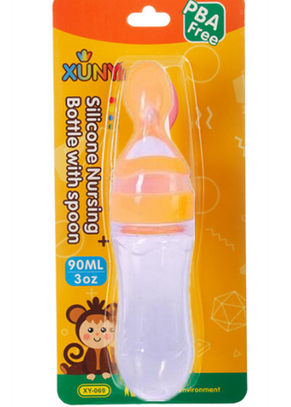 Silicone Training Rice Spoon, Infant Cereal Food Supplement, Safe Feeder