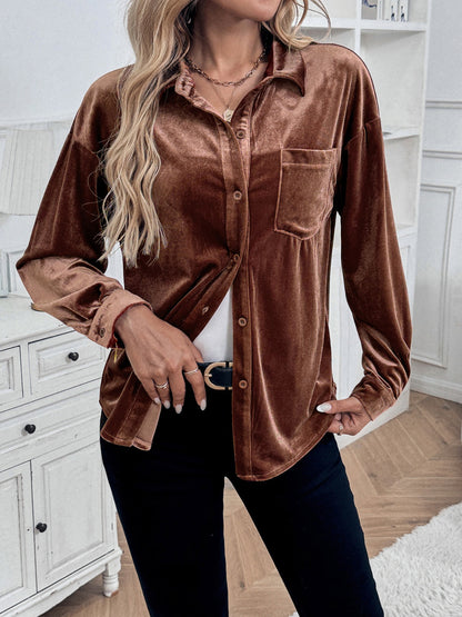 Perfee Button Up Long Sleeve Shirt