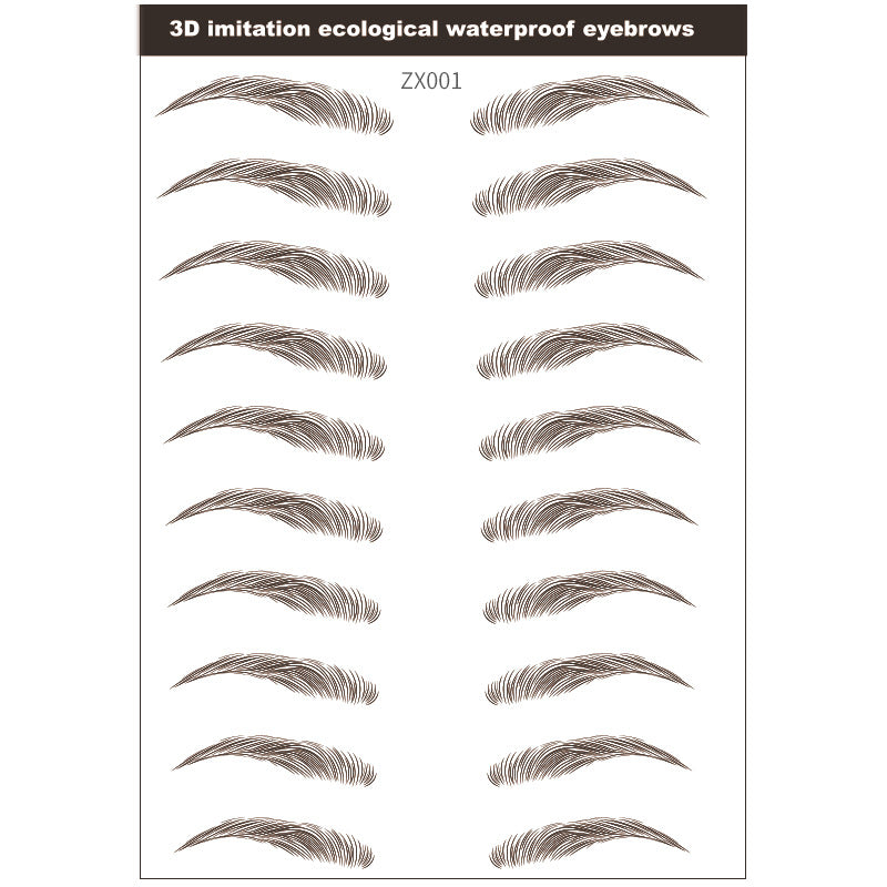 Simple Thick Eyebrows Ecological Eyebrow Stickers