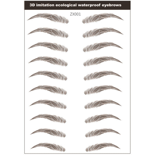 Simple Thick Eyebrows Ecological Eyebrow Stickers