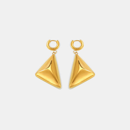 Stainless Steel Triangle Earrings