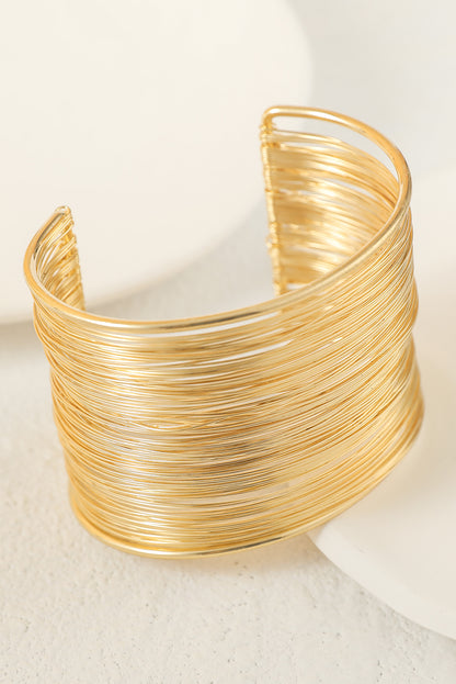 Gold Open Wire Bangle Bracelet