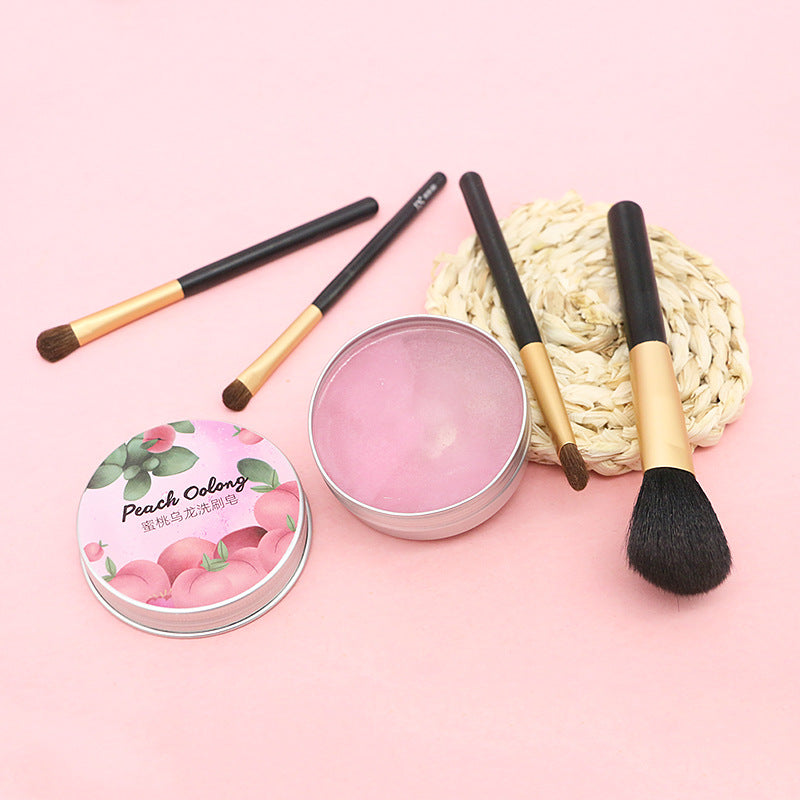 Beauty Egg Eyeshadow Brush Powder Puff Cleansing Soap Peach Oolong Makeup Remover