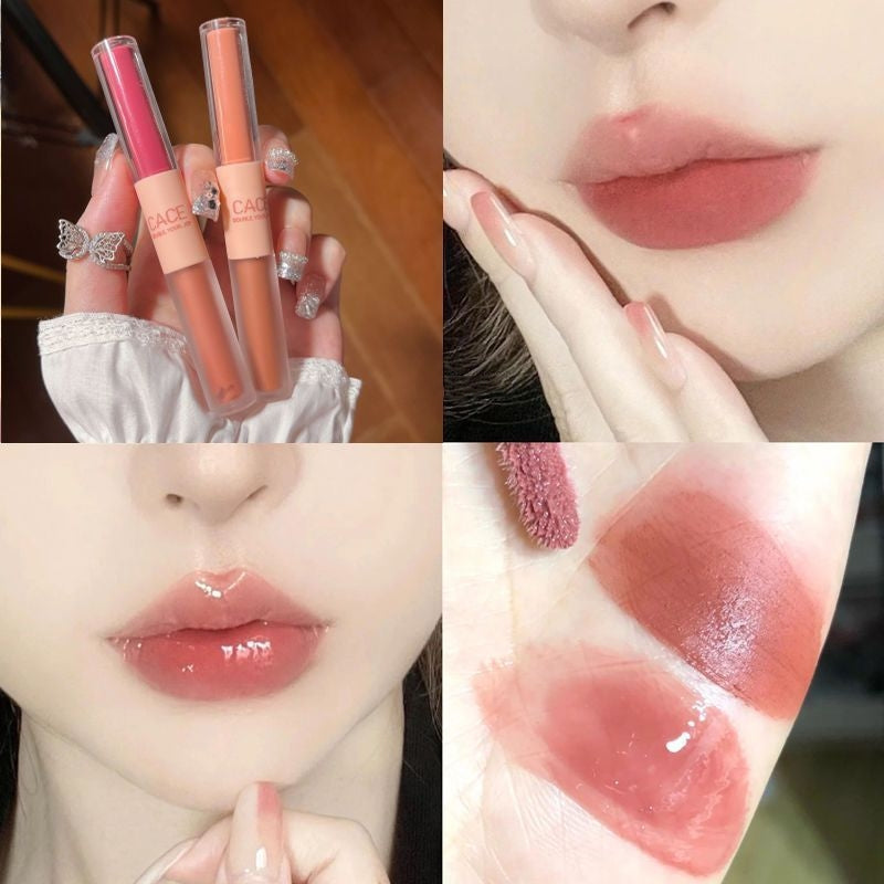 Simple Moisturizing Long-lasting Double-headed Lip Lacquer