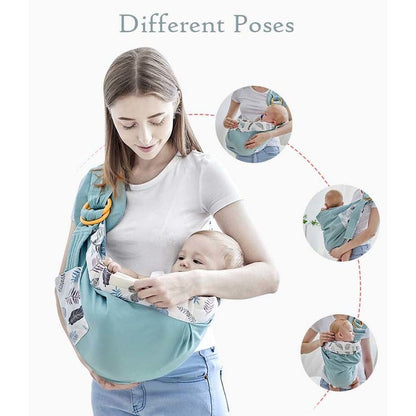 born Sling Baby Carrier Dual Use Adjustable Mesh Fabric Ergonomic Nursing Cover For 0-36M Kangaroo Infant Wrap