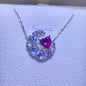 1 Carat Moissanite 925 Sterling Silver Heart Necklace