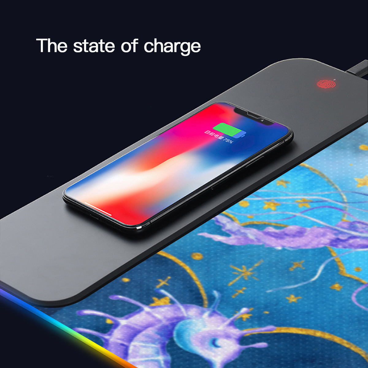 Special Dream Edition Wireless Charging Light-Emitting Mouse Pad Rubber