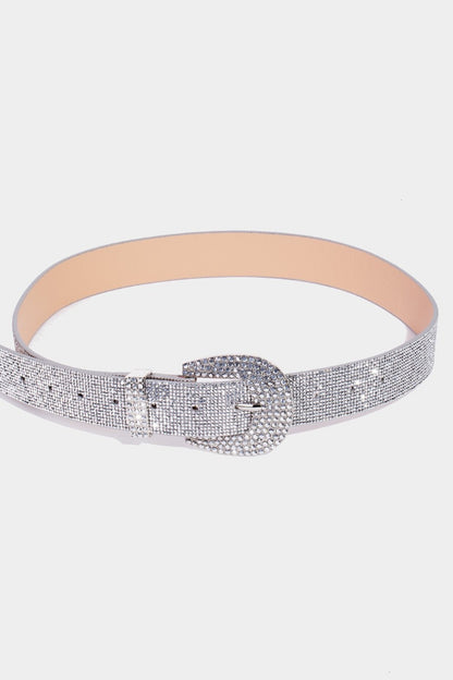 Fame Rhinestone Embellished Belt