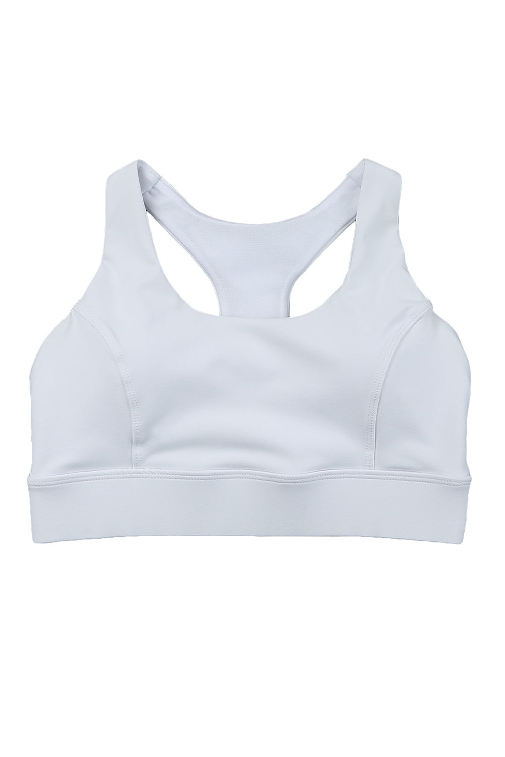 White Athletic Push Up Sports Bra