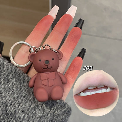 Keychain Bear Lip Mud 6 Color Matte White