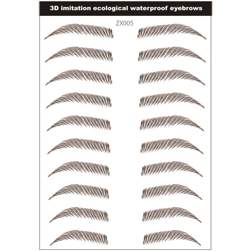 Simple Thick Eyebrows Ecological Eyebrow Stickers