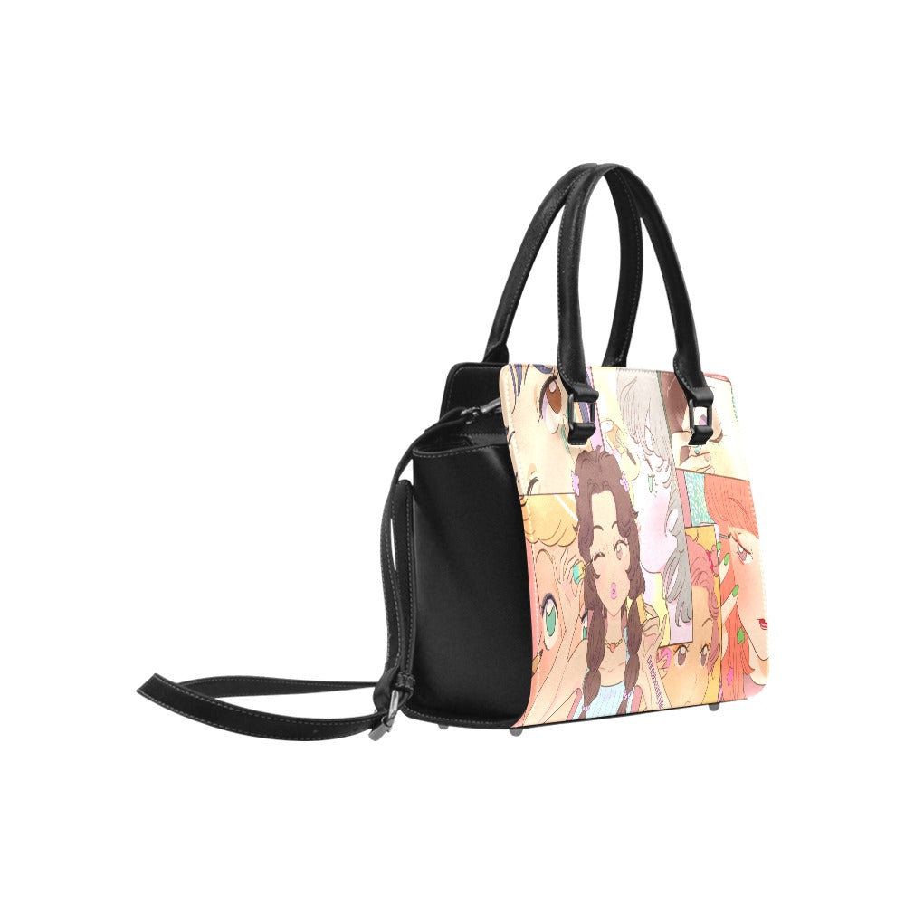 Classic Shoulder Handbag Kawaii, Anime, Japanese, Girl, Makeup, Beauty, Fun, Sleepover, Feminine, Fun, Cute (Designed by Dunbi)