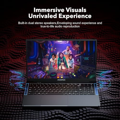 ACEMAGIC 2024 Newest Gaming Laptop, 16.1-inch FHD Display Laptop with AMD Ryzen 7 5700U Processor(8C/16T) with Backlit Keyboard,16GB RAM 512GB M.2 2280 NVMe SSD Laptop Computer,Type-C USB3.2