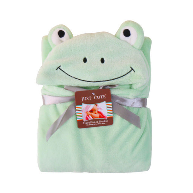 Baby fleece bath towel hooded towels bathrobe