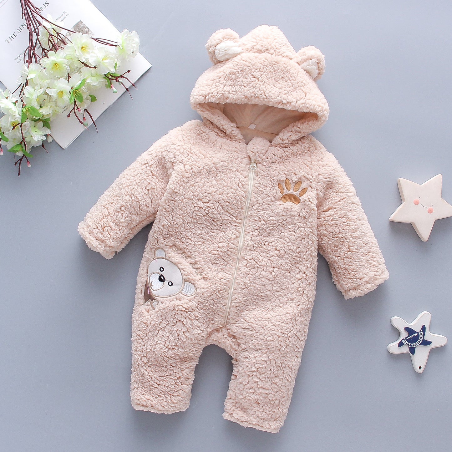 Winter Baby Boy Girl Romper Cotton Clothes