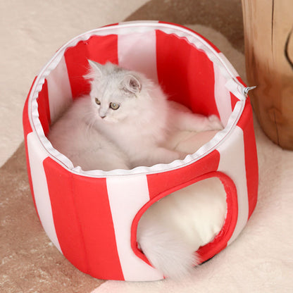 Winter Warm Cat Bed Dog Sleeping Mats Kitten House For Small Medium Cheap Pets Indoor Collapsible Cute Kennel Pet Nest Cat Tent