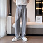 Men's Solid Color Anti-wrinkle Loose Wide-leg Suit Pants