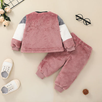 Baby Casual Baby Sweater Suit Clothing Pullover Two-piece Suit